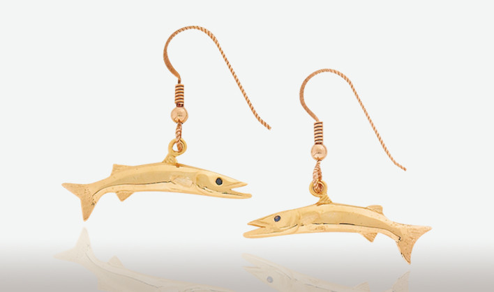 PETER COSTELLO DESIGN  #102  SMALL BARRACUDA EARRINGS