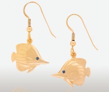 PETER COSTELLO DESIGN  #118  SMALL BUTTERFLY FISH EARRINGS