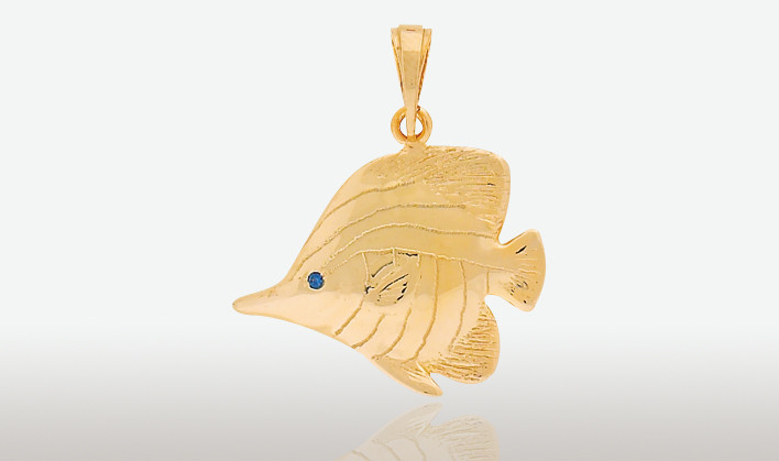 PETER COSTELLO DESIGN  #120  BUTTERFLY FISH PENDANT