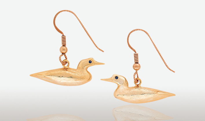 PETER COSTELLO DESIGN  #145  SMALL LOON EARRINGS