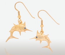 PETER COSTELLO DESIGN  #156  SMALL BLUE MARLIN EARRINGS