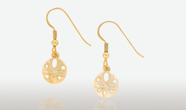PETER COSTELLO DESIGN  #180  SMALL SAND DOLLAR EARRINGS