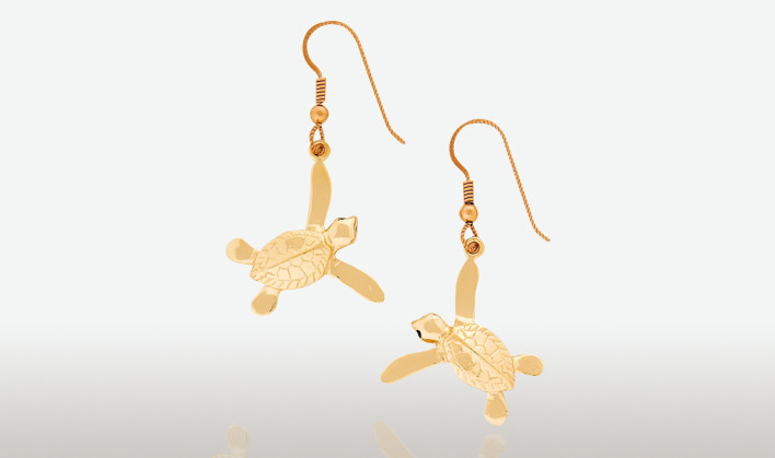 PETER COSTELLO DESIGN  #216  SMALL TURTLE EARRINGS