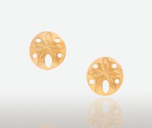 PETER COSTELLO DESIGN  #243  SMALL SAND DOLLAR STUD EARRINGS