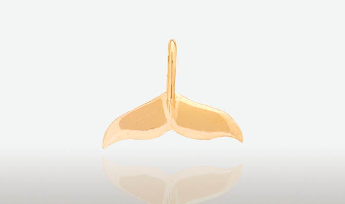 PETER COSTELLO DESIGN  #373  SMALL HUMPBACK WHALETAIL PENDANT