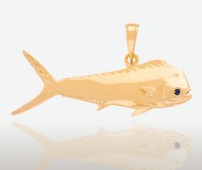 PETER COSTELLO DESIGN  #377  SMALL FULL DOLPHIN FISH PENDANT