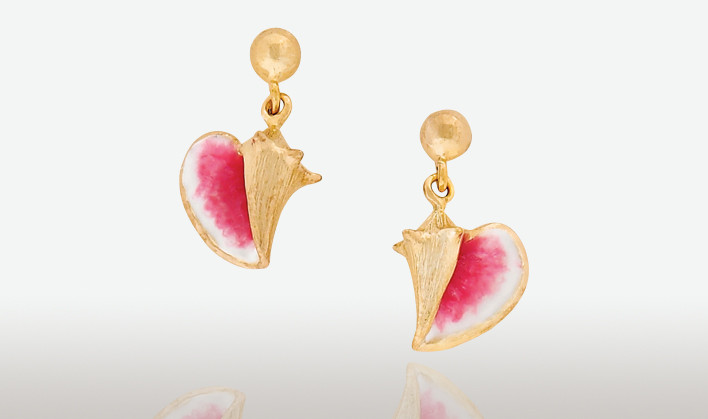 PETER COSTELLO DESIGN  #553  SMALL QUEEN CONCH EARRING