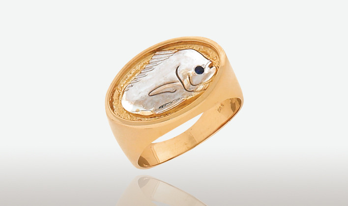 PETER COSTELLO DESIGN  #694  DOLPHIN RING