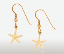 PETER COSTELLO DESIGN  #707  NATURAL 12 MM STARFISH EARRINGS
