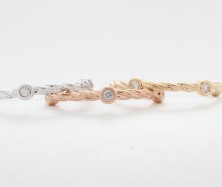 14K ROSE, WHITE AND YELLOW GOLD STACKABLE RINGS