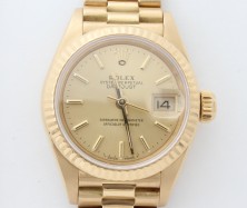 120-121-668 LADIES ALL 18KY GOLD ROLEX PRESIDENT MODEL# 69178