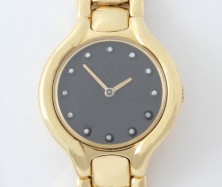 18K YELLOW GOLD EBEL WATCH WITH DIAMOND MARKERS