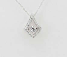 14KW SHIMMERING DIAMOND PENDANT ON A 16″ CHAIN
